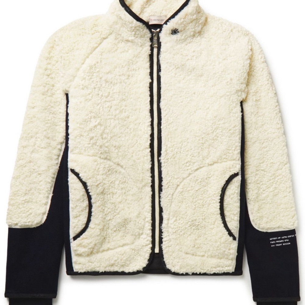 Moncler Genius - 7 Moncler Fragment Wool-Fleece and Jersey Zip-Up Cardigan - Picture 3 of 8